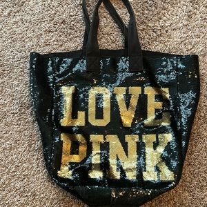 Pink sequin bag